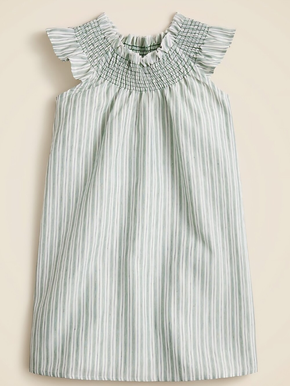 *NWT* J Crew Crewcuts Smocked Nightgown In Stripe In Size L (10-11)